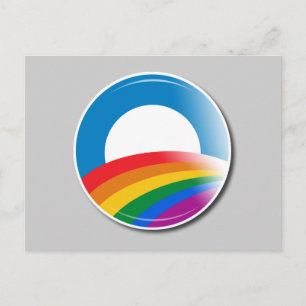 Obama Pride Button Postkarte