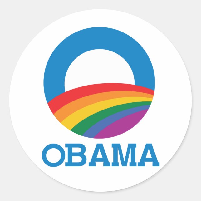 OBAMA PRIDE -.png Runder Aufkleber (Vorderseite)