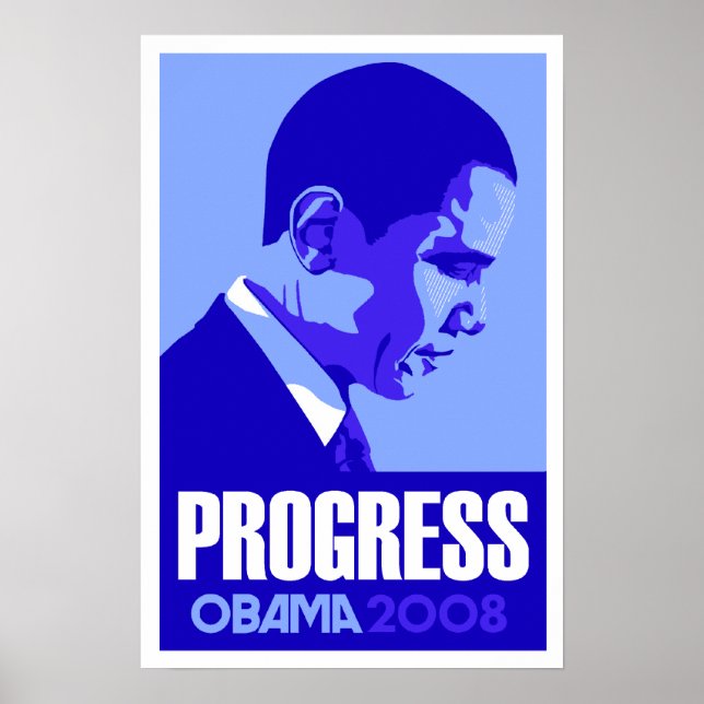 Obama - Progress Blue Poster (Vorne)