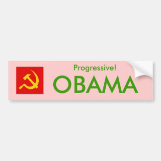 OBAMA-Progressist! Autoaufkleber