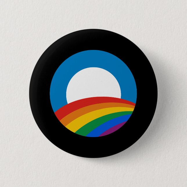 Obama Rainbow Button (Vorderseite)