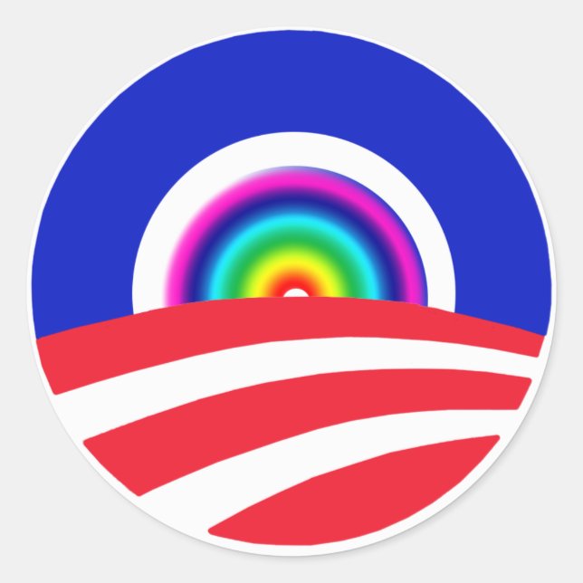Obama Rainbow Stickers (Vorderseite)