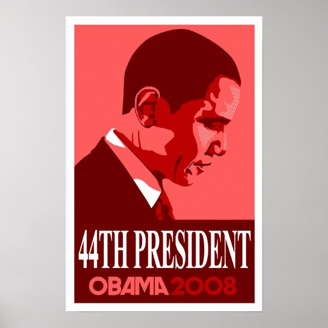 Obama Red 44. Präsident Poster 3 (Vorne)