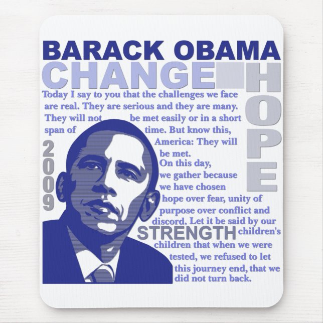 Obama-Rede Mousepad (Vorne)