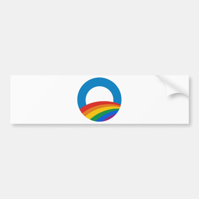Obama-Regenbogen Autoaufkleber (Vorne)