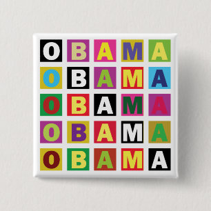 Obama-Regenbogen Button