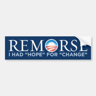 Obama - Remorse-Autoaufkleber Autoaufkleber