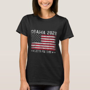 Obama Retro Flag Vintage US Patriotic 2028 Politik T-Shirt