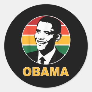 Obama Retro Präsident Barack Obama Hoffnung Änderu Runder Aufkleber