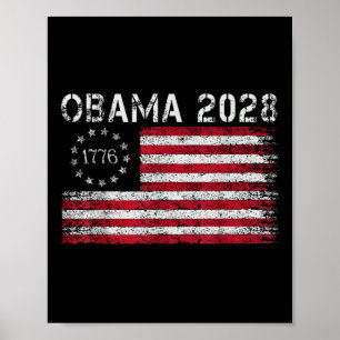 Obama Retro US Vintage Flag Patriotisch 2028 Polit Poster