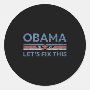 Obama Retro Vintag Patriotic 2028 politische Prote Runder Aufkleber