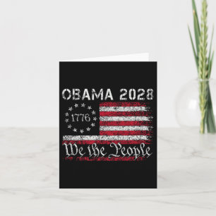 Obama Retro Vintag US Flag Patriotic 2028 1776 Karte