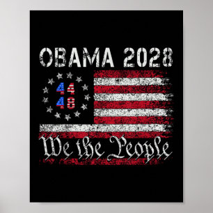 Obama Retro Vintag US-Flagge 44 48 Patriotic 2028 Poster
