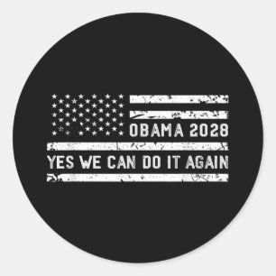Obama Retro Vintage Patriotisch 2028 Politisch Pro Runder Aufkleber