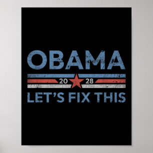 Obama Retro Vintage Patriotisch 2028 Politische Pr Poster
