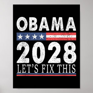 Obama Retro Vintage Patriotisch 2028 Politische Pr Poster