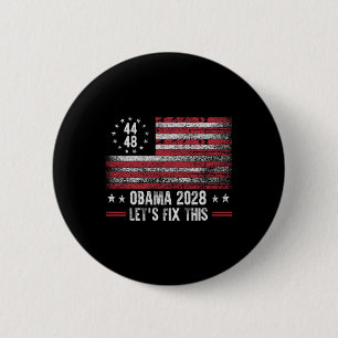 Obama Retro Vintage US-Flagge Patriotisch 2028 Pol Button
