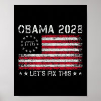 Obama Retro Vintage US-Flagge Patriotisch 2028 Pol