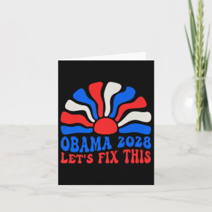 Obama Retro Vintage US-Flagge Patriotisch 2028 Pro Karte