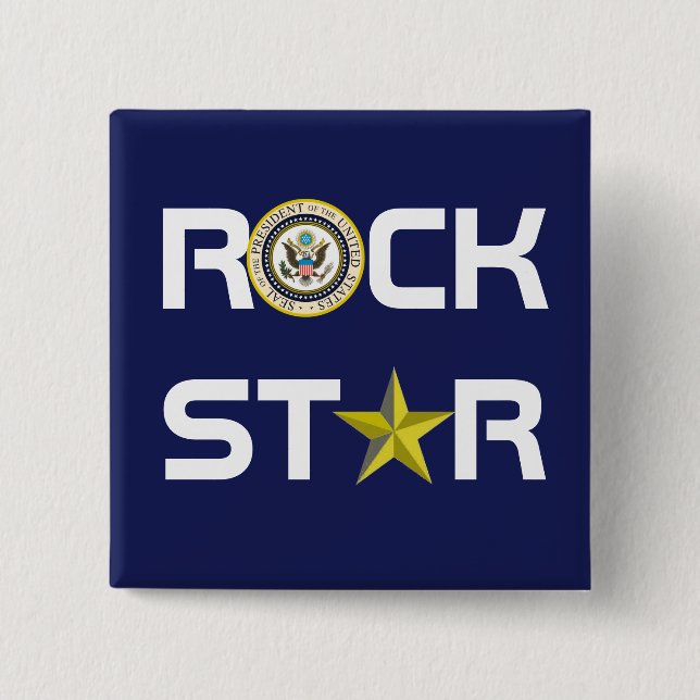 Obama - Rockstar Button (Vorderseite)