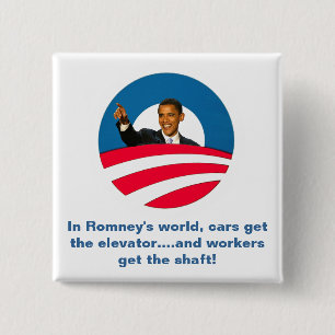 Obama- - Romneywellen-Arbeitskräfte Button