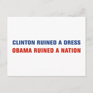 Obama ruinierte eine Nation Postkarte