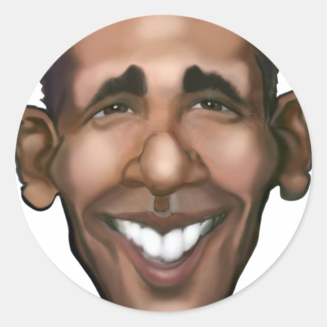 Obama Runder Aufkleber (Vorderseite)