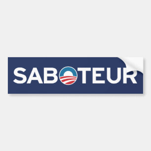 Obama-SABOTEUR Autoaufkleber