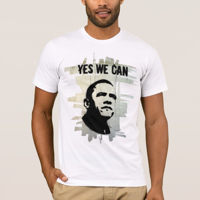 Obama-SCHABLONE concrBgrnd T-Shirt (Vorderseite)