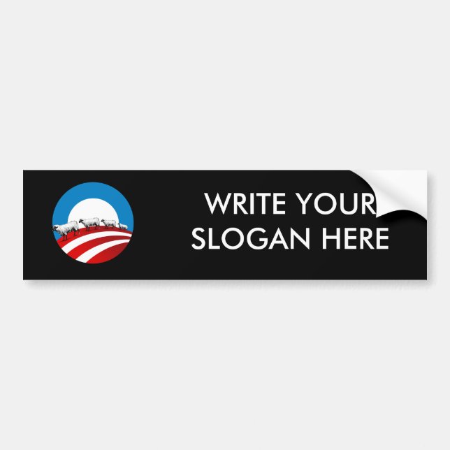 Obama-Schafe Autoaufkleber (Vorne)