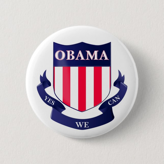 Obama-Schild, "ja, das wir" knöpfen können Button (Vorderseite)