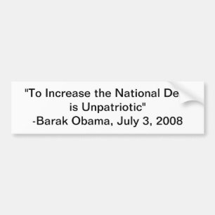 Obama-Schulden-Zitat Autoaufkleber