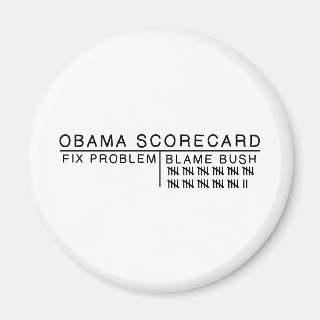 Obama Scorecard Magnet (Vorne)