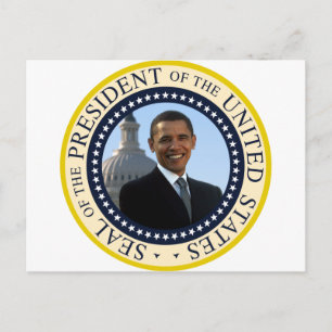 Obama Siegel Blue Postkarte