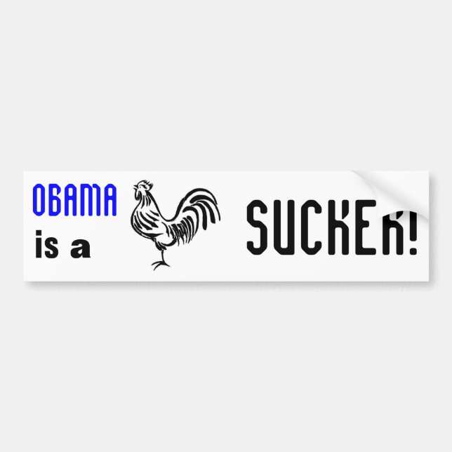 Obama SIND ZUM KOTZEN! Autoaufkleber (Vorne)