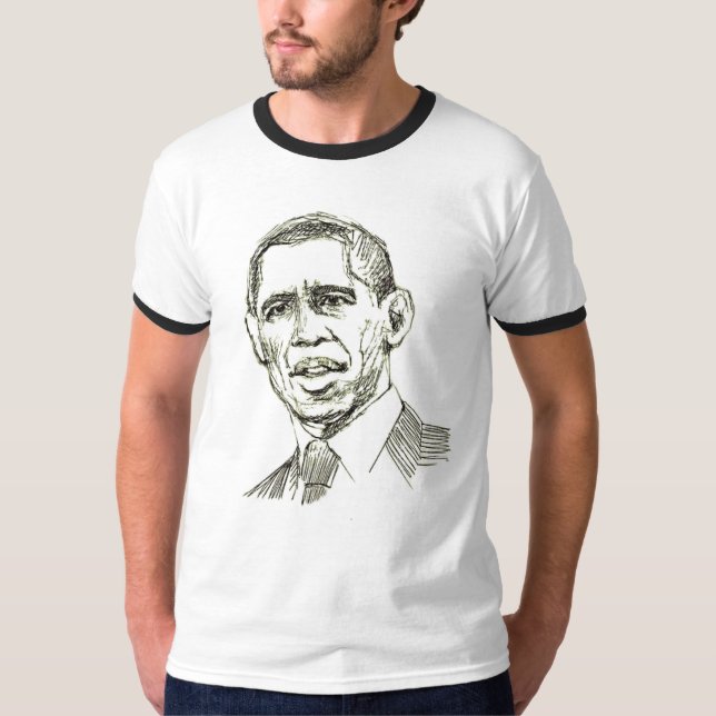 Obama-Skizze-Shirt T-Shirt (Vorderseite)