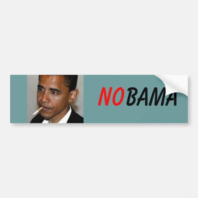 obama_smoking1, NEIN, BAMA Autoaufkleber (Vorne)