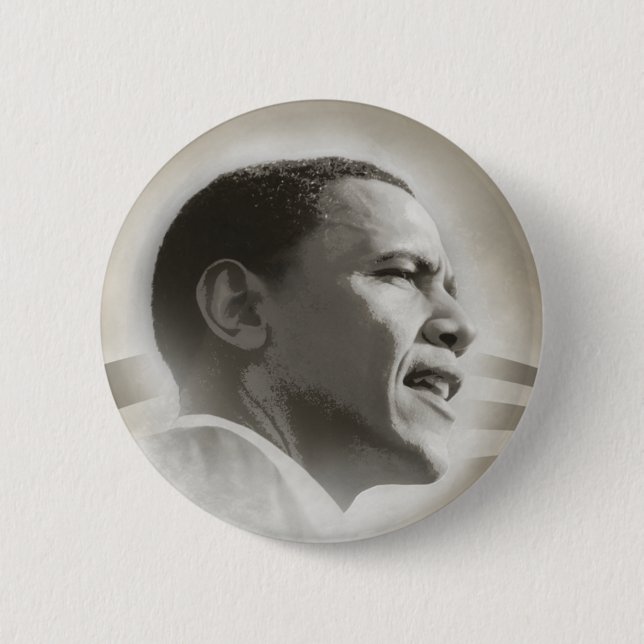 Obama stellen Knopf gegenüber Button (Vorderseite)