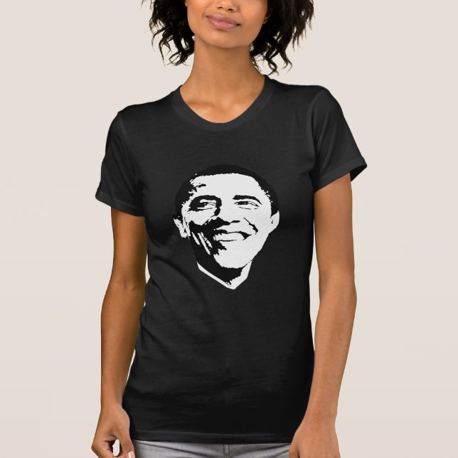 Obama stellen/Obama-Porträt gegenüber T-Shirt (Vorderseite)