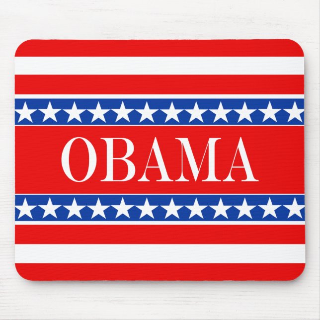 Obama - Sterne und Streifen Mousepad (Vorne)
