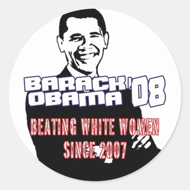 OBAMA-STICKER RUNDER AUFKLEBER (Vorderseite)