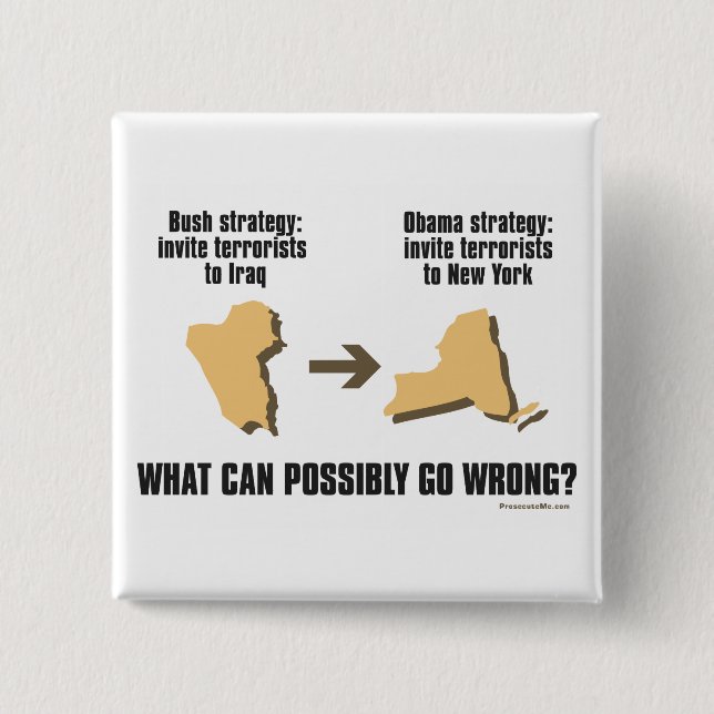Obama-Strategie - der Irak - > New York Button (Vorderseite)