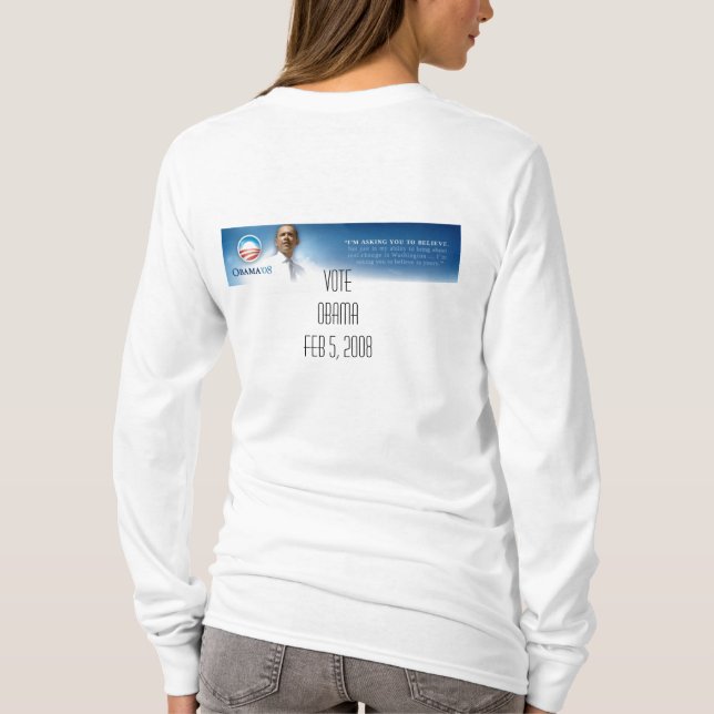 Obama-Sweatshirt - GLAUBEN Sie T-Shirt (Rückseite)