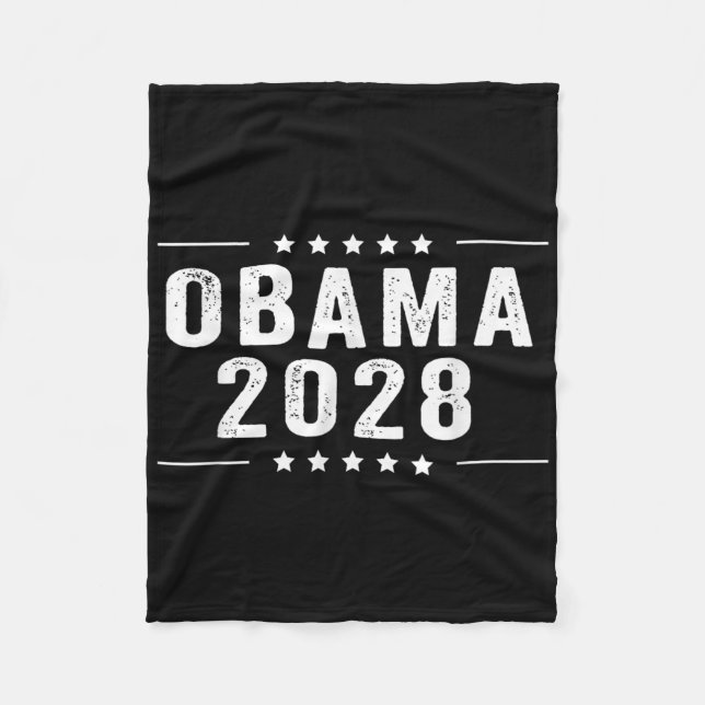 Obama-T-Shirt 2028 Fleecedecke (Vorderseite)