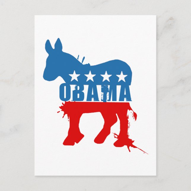 Obama-T - Shirt Postkarte (Vorderseite)