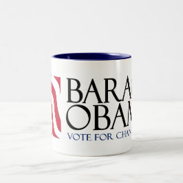 Obama-Tasse (viele Tassenarten verfügbar) Zweifarbige Tasse