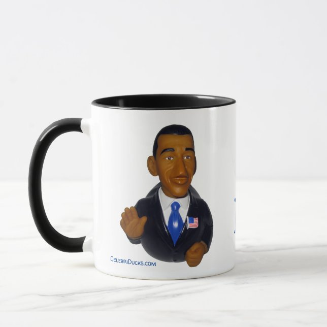 Obama-Tassen-Gummienten-Parodie CelebriDucks Tasse (Links)
