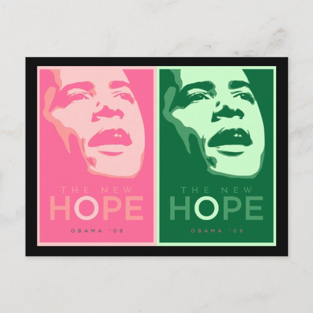 Obama "The New Hope" Postkarte (Vorderseite)
