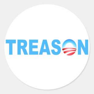 OBAMA TREASON RUNDER AUFKLEBER