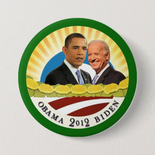 Obama u. Biden Sonnenschein Button